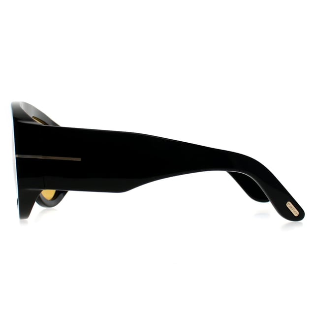 Tom Ford Aviator Mens Shiny Black Brown Bronson FT1044  Sunglasses offer a bold aviator style with a modern twist. Crafted from high-quality acetate, they feature a full-rim frame and the signature metal 'T' logo on the temples. Designed for comfort and durability, these sunglasses provide 100% UV protection