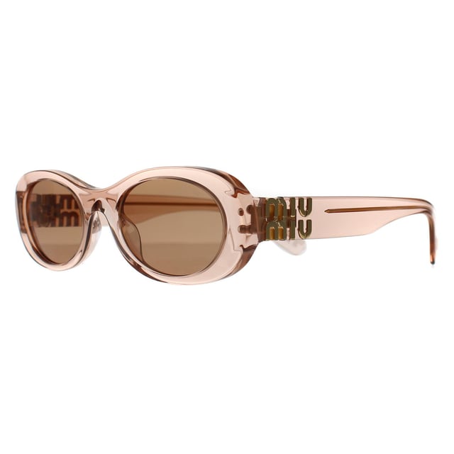 Die Miu Miu MU06ZS 13T1P1 noisette transparent pink brown Sonnenbrille hat einen anmutigen, abgerundeten Rahmen mit skulpturalen Details, die das zeitlose Design aufwerten und den Retro-Charme mit zeitgenÃ¶ssischer Eleganz fÃ¼r einen selbstbewussten, modischen Look verbinden.