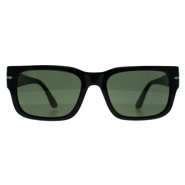 Persol Rectangle Mens Black Green PO3315S  Sunglasses are sleek and sophisticated, offering a timeless look with their clean lines and luxurious materials. Designed for those who appreciate fine craftsmanship, these sunglasses are perfect for both casual and formal styles.