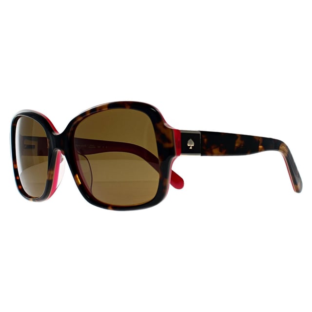 Kate Spade Square Womens Havana Brown Pink Brown Annora/P/S  Sunglasses exhibit a graceful square structure that marries playful whimsy with refined design principles, enhancing the wearerâ€™s natural poise with every glance.