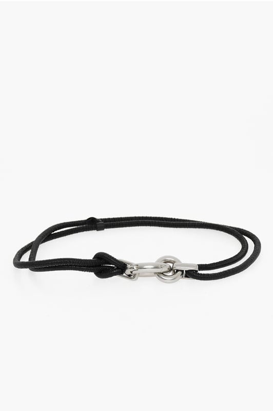 Schwarz, Leder, Metall, Made in Italy, FRAUENTAG, Einfarbig, Logo, Frühling-Sommer, ST VALENTINE, P542776, Abgebildete Größe: S - Länge: 32cm - Höhe: 1cm
