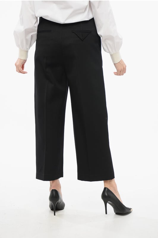 Primavera-Verano, Negro, Cintura alta, Cierre oculto, Lana, Hecho en Italia, 4 bolsillos, Trabillas para cinturón, Corte recto, VUELTA A LA OFICINA, P652729