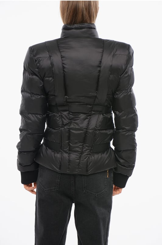 Herbst-Winter, Schwarz, Reißverschluss, Lange Ärmel, Gürtel, Steppfutter, Logo, 2 Taschen, Gefüttert, Innentasche, Made in Italy, Frontverschluss, FRENCH CHARM, P692747