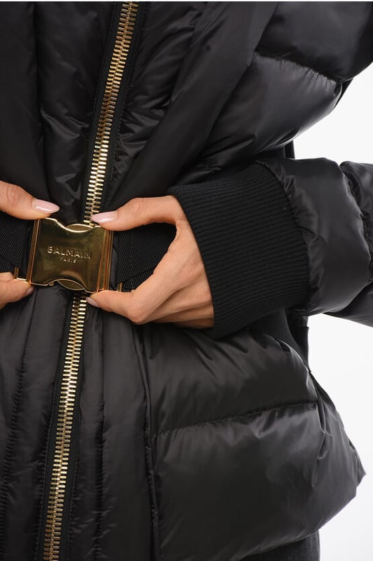 Herbst-Winter, Schwarz, Reißverschluss, Lange Ärmel, Gürtel, Steppfutter, Logo, 2 Taschen, Gefüttert, Innentasche, Made in Italy, Frontverschluss, FRENCH CHARM, P692747