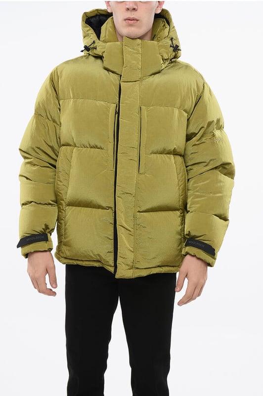 Otoño-Invierno, Verde, Cierre de cremallera, Botones, Cordón en la cintura, Capucha, 2 bolsillos, Manga larga, Forro acolchado, Cierre delantero, Cierre oculto, Casual, P694799