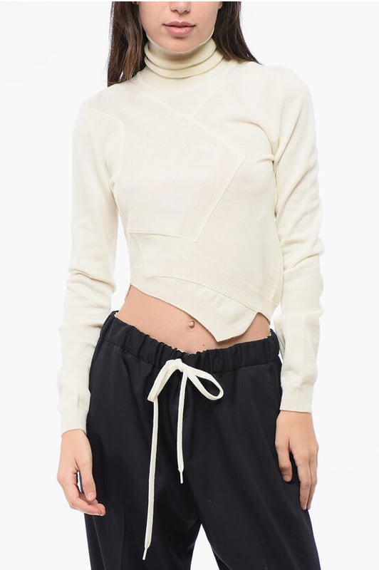 Otoño-Invierno, Beige, Manga larga, Punto, Cuello alto, P694851