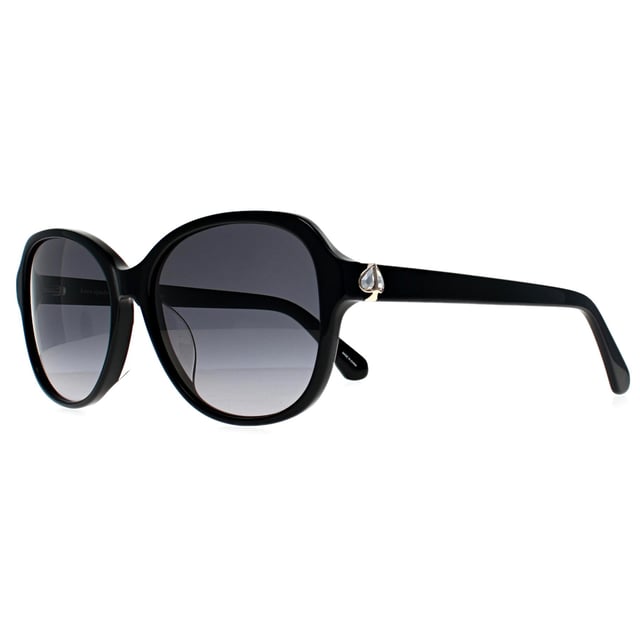 Kate Spade Oval Womens Black Grey Saidi/F/S Sunglasses projecteert een opvallend hoekig ontwerp dat verfijnde vrouwelijkheid onderstreept, vervaardigd met nauwgezette aandacht voor detail voor een modern, zelfverzekerd statement.