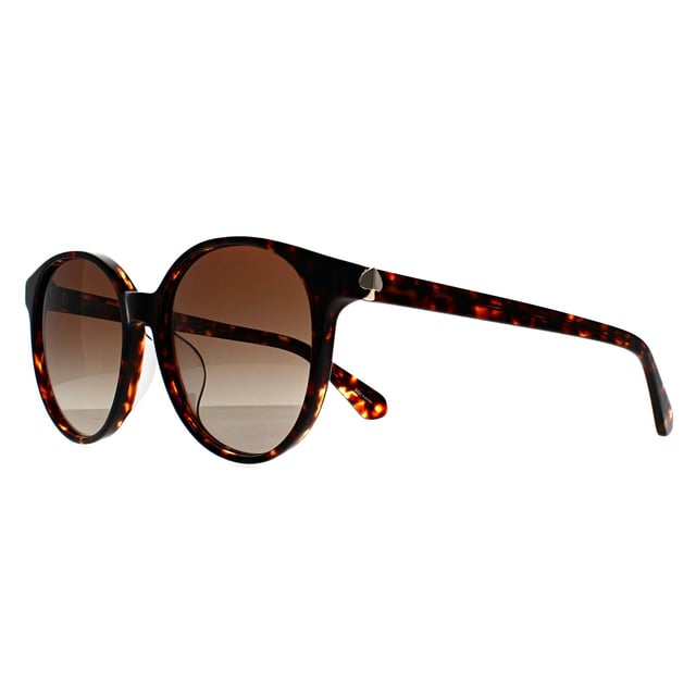 Las gafas de sol Kate Spade Round Womens Havana Brown Gradient Eliza/F/S tienen un perfil de ojo de gato atrevido pero delicado que equilibra el estilo artístico con la durabilidad práctica, diseñado para ofrecer un atractivo atemporal.