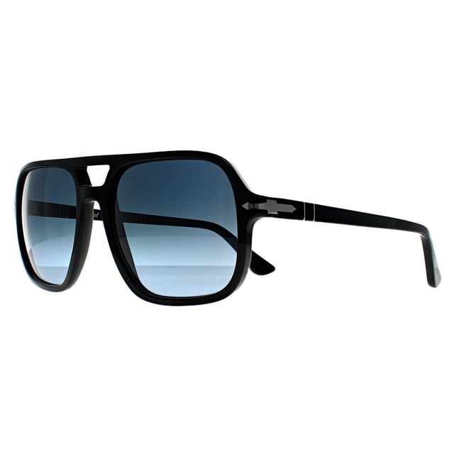 Persol Aviator Mens Black Blue Gradient PO3328S Persol Aviator Mens Black Blue Gradient PO3328S Sunglasses offer a sophisticated design with their angular frame and refined detailing. Combining durability with a chic, timeless look, these sunglasses are ideal for both casual and formal occasions.
