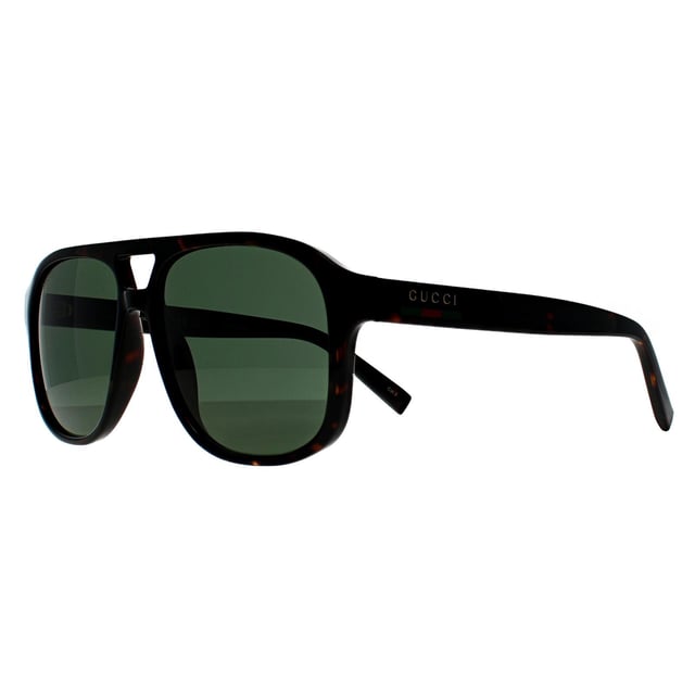 Gucci Aviator Mens Dark Havana Green GG1856S  Sunglasses combines bold shapes with sleek lines, creating a striking design that blends modern luxury with high-performance functionality.