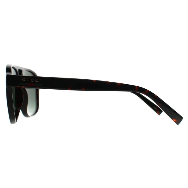 Gucci Aviator Mens Dark Havana Green GG1856S  Sunglasses combines bold shapes with sleek lines, creating a striking design that blends modern luxury with high-performance functionality.