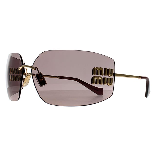 Las gafas de sol sin montura Miu Miu Gold Light Purple Brown MU54YS para mujer presentan una montura atrevida y sin montura que irradia confianza y sofisticación, fabricada en metal de alta calidad para ofrecer una sensación de lujo. Las lentes proporcionan una protección UV superior al tiempo que añaden un toque de glamour, perfecto para cualquier persona a la moda. Con detalles distintivos y el icónico logotipo de Miu Miu sutilmente grabado en las patillas, las gafas de sol MU54YS son un accesorio imprescindible para quienes se atreven a marcar tendencia. Sea el centro de atención y deje que su estilo brille con Miu Miu.