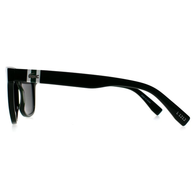 Lacoste Rectangle Mens Green Blue L978S  Sunglasses are a classic wayfarer style featuring the Lacoste crocodile logo across a white and green stripe design on the temples