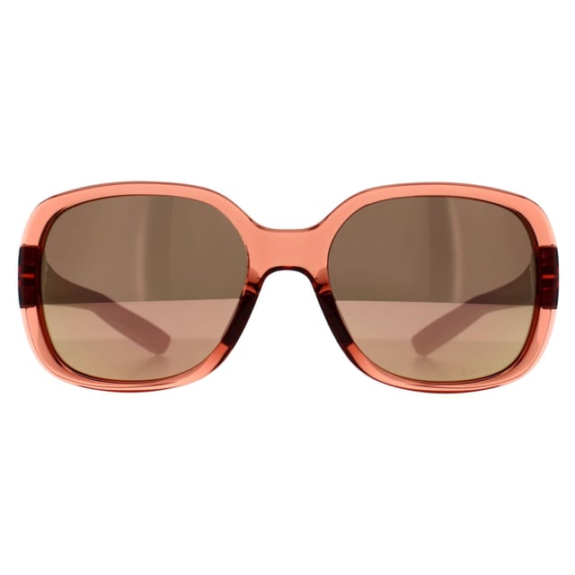 Nike Butterfly Womens Fossil Rose Rose Gold Mirror Audacious S FD5094  Sunglasses feature an oversized, full-frame design crafted from bio-injected plastic for lightweight durability. Designed with a saddle bridge and straight temples enhanced with grip detailing, they offer both comfortable wear and secure fitâ€”ideal for sporty, fashion-forward looks.