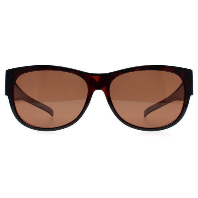 Smarty Rectangle Unisex Dark Havana Brown Polarized SE2200 Fit Over  Sunglasses are fitover sunglasses that fit nicely over your standard glasses for extra sun protection and glare reduction.