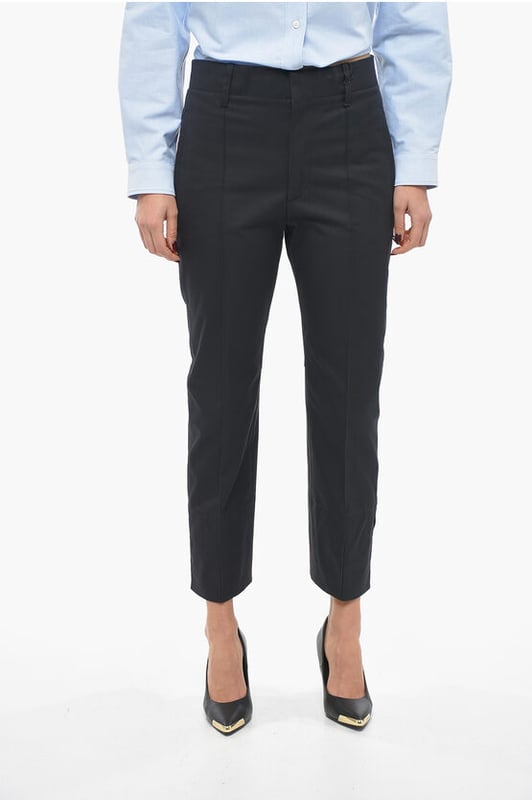 Lente-Zomer, Blauw, 4 zakken, Contrasterende stiksels, Chiffon, Gemaakt in Italië, Zak met ritssluiting, Opgezette zak, Sluiting aan de voorkant, Ritssluiting, P568679