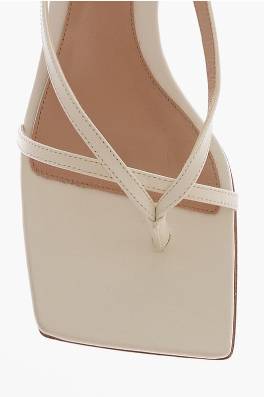 DÍA DE LA MUJER, Primavera-Verano, Blanco, Tacón forrado, Suela de cuero, Piel, Hecho en Italia, Puntera cuadrada, Cierre con hebilla en el tobillo, Hebillas, P603561, Altura del tacón: 4 cm