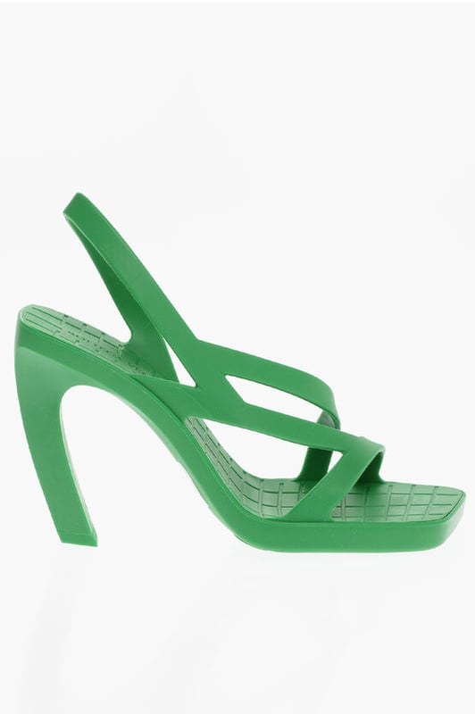 Suela de goma, Goma, Puntera cuadrada, Hecho en Italia, Sin cordones, DÍA DE LA MUJER, Tonos de primavera, Primavera-Verano, Verde, IMPRESCINDIBLES DE VERANO, P578316, TACÓN 11 CM