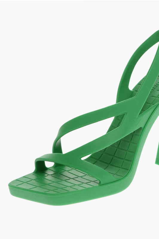 Suela de goma, Goma, Puntera cuadrada, Hecho en Italia, Sin cordones, DÍA DE LA MUJER, Tonos de primavera, Primavera-Verano, Verde, IMPRESCINDIBLES DE VERANO, P578316, TACÓN 11 CM