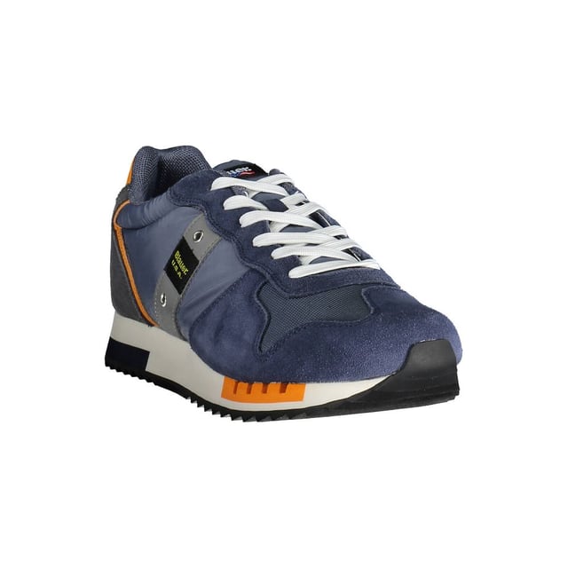 Zapatilla de poliester azul.
  Zapatilla deportiva con cordones.
  Segundo encaje en contraste.
  Detalles en contraste.
  Logotipo.
  Disenado para hombres.