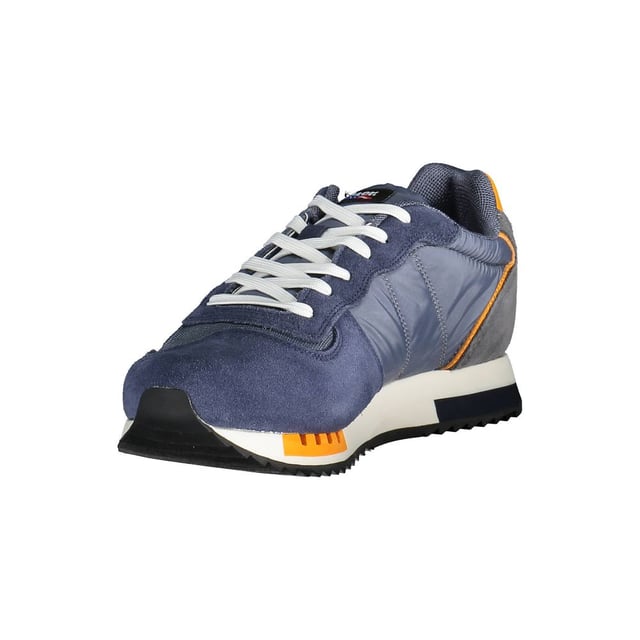 Zapatilla de poliester azul.
  Zapatilla deportiva con cordones.
  Segundo encaje en contraste.
  Detalles en contraste.
  Logotipo.
  Disenado para hombres.