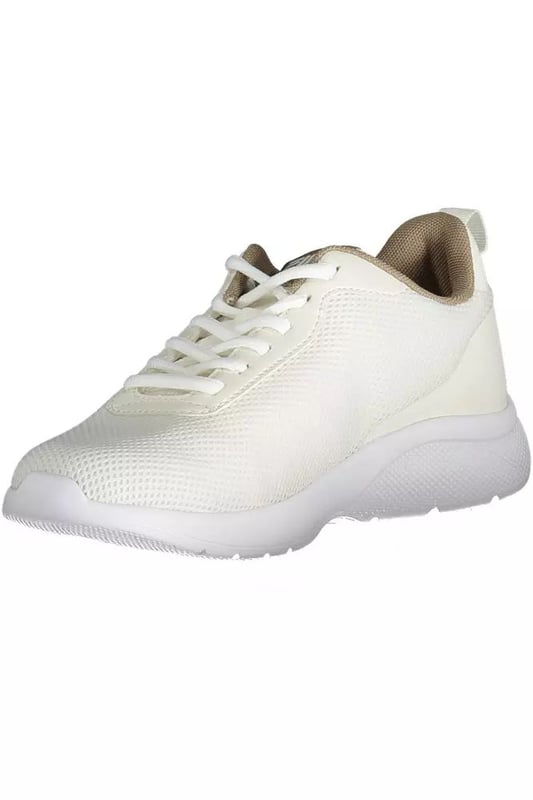 Zapatilla sintetica MATERIALE beige.
  Elegante zapatilla deportiva para mujer.
  Cuenta con cordones y detalles en contraste.
  El logotipo de la marca anade un toque de elegancia.
  Fabricado con materiales sinteticos de alta calidad.
  Ofrece durabilidad y comodidad.
  Adecuado para entrenamientos en el gimnasio o salidas informales.