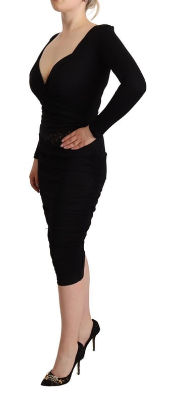 Brand: GF FERRE
  Condition: Brand new with tags
  Style: Sheath dress
  Sleeve length: Long sleeves
  Neckline: Sweetheart
  Color: Black
  Logo details
  Suitable for: Women
Material: Cotton