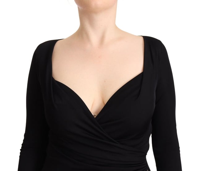 Brand: GF FERRE
  Condition: Brand new with tags
  Style: Sheath dress
  Sleeve length: Long sleeves
  Neckline: Sweetheart
  Color: Black
  Logo details
  Suitable for: Women
Material: Cotton