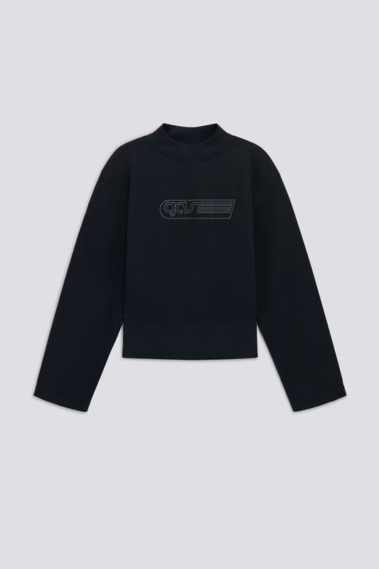 Damen-Sweatshirt mit Rundhalsausschnitt und glänzendem Logo-Print: eine unwiderstehliche Mischung aus Komfort und Coolness.   Hauptmerkmale:  Gebürstetes Fleece mit Hybrid-Waschung Normale Passform Glänzender Logodruck