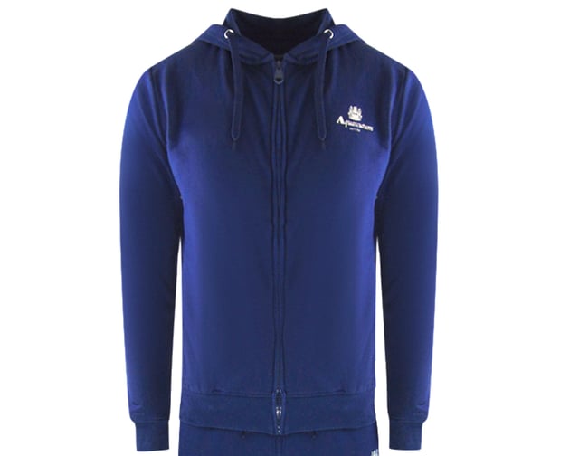Elevate your casual wardrobe with the Aquascutum Navy Blue Zip-Up Hoodie and Track Pants Set. Crafted from a comfortable blend of 95% cotton and 5% elastane, this set offers both softness and flexibility for all-day wear. The sleek navy blue design provides a timeless, versatile look perfect for relaxing at home or running errands. Made with quality craftsmanship in China, this set combines style and comfort effortlessly, making it an essential addition to any modern man's collection. Experience the perfect balance of durability and ease with Aquascutum's signature attention to detail