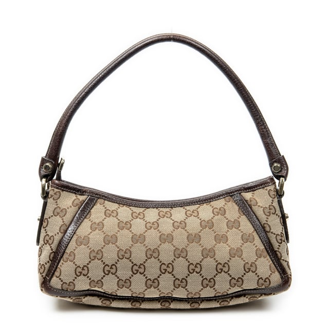Gucci Bolsos Abbey D-Ring Pochette  Bolso de hombro en Beige/Marrón Lienzo y Oro hardware. El producto esta en Excelentes Condiciones (A).
  Dimensiones: 27x13x8 cm 
  Accesorios incluidos: None
  
  BrandCo Paris encuentra artículos raros y en las mejores condiciones a precios increíbles. ¡Vale la pena tener paciencia! Compra con confianza: todos los artículos de BrandCo Paris son seleccionados y autenticados cuidadosamente por nuestro equipo de expertos.
  Todos los artículos vienen con un certificado de autenticidad y un embalaje entregado por BrandCo Paris.
  Tabla de clasificación de la condición del artículo
  N (como nuevo)
  AA (perfecto estado)
  A (excelente estado)
  AB (muy buen estado)
  B (bueno/regular)