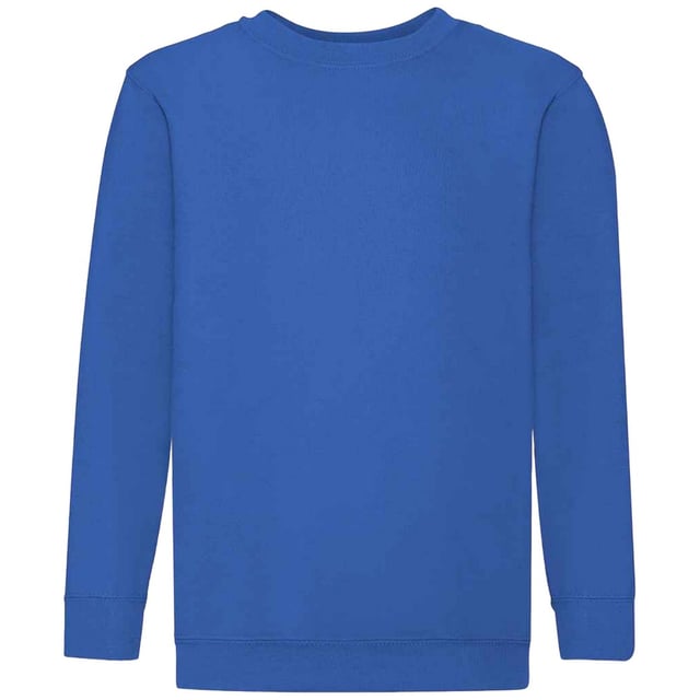 Materiaal: 80% katoen, 20% polyester Geribde kraag, manchetten en zoom van katoen / elasthaan. Jersey materiaal op de rug en hals. Dubble naad gestikt. Label kan uitgeknipt worden. Maat: 3-4 jaar - lengte 104 cm, borstomvang 22/24 inch, 5-6 jaar - lengte 116 cm, borstomvang 26-28 inch, 7-8 jaar - lengte 128 cm, borstomvang 30 inch, 9-11 jaar - lengte 140 cm, borstomvang 32 inch, 12-13 jaar - lengte 152 cm, borstomvang 34 inch, 14-15 jaar - lengte 164 cm, borstomvang 36 inch.
