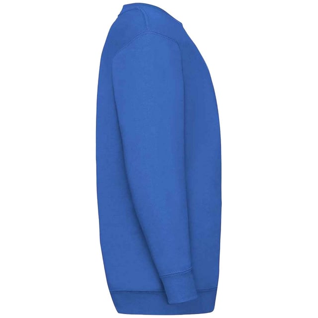 Materiaal: 80% katoen, 20% polyester Geribde kraag, manchetten en zoom van katoen / elasthaan. Jersey materiaal op de rug en hals. Dubble naad gestikt. Label kan uitgeknipt worden. Maat: 3-4 jaar - lengte 104 cm, borstomvang 22/24 inch, 5-6 jaar - lengte 116 cm, borstomvang 26-28 inch, 7-8 jaar - lengte 128 cm, borstomvang 30 inch, 9-11 jaar - lengte 140 cm, borstomvang 32 inch, 12-13 jaar - lengte 152 cm, borstomvang 34 inch, 14-15 jaar - lengte 164 cm, borstomvang 36 inch.