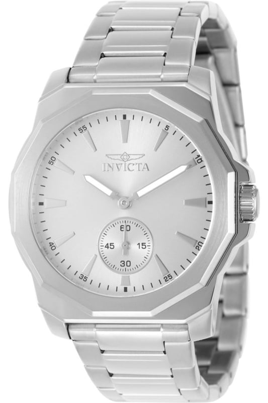 El Invicta 49326 tiene una caja de acero inoxidable de 42 millimetros con una esfera plata.
Esta modelo funciona con un movimiento de Cuarzo preciso.
Resistencia a la presión de aqua de 3 bares.
Este modelo es parte de la colección Invicta Speedway.

2 años de garantía Invicta.