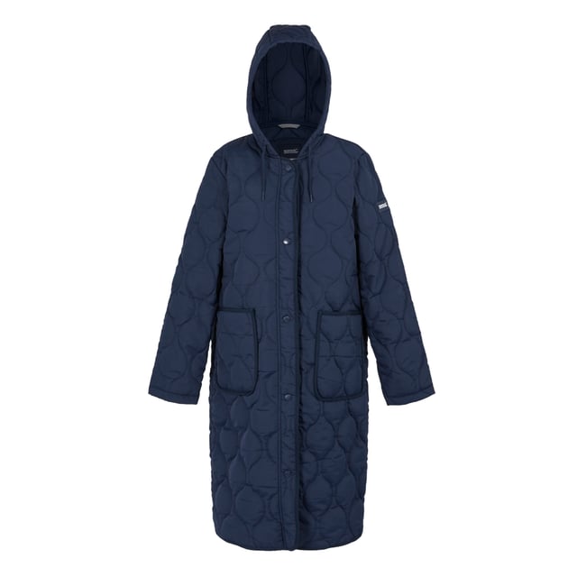 100% Polyester. Filling: Down-Touch, Warmloft. Fabric: Micro Poplin. Lining: Taffeta. Design: Plain, Quilted, Sleeve Patches. Fabric Technology: DWR Finish, Lightweight, Water Repellent. Neckline: Hooded. Sleeve-Type: Long-Sleeved. Hood Features: Drawcord, Grown On Hood. Length: Longline. Pockets: 2 Front Pockets. Fastening: Snap Closure, Stormflap. Sustainability: Made from Recycled Materials. 8 UK: 32 in. 10 UK: 34 in. 12 UK: 36 in. 14 UK: 38 in. 20 UK: 45 in. 22 UK: 48 in. 24 UK: 50 in. 26 UK: 52 in. 18 UK: 43 in. 16 UK: 40 in.