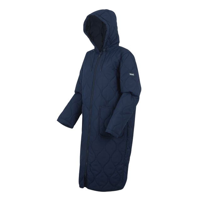 100% Polyester. Filling: Down-Touch, Warmloft. Fabric: Micro Poplin. Lining: Taffeta. Design: Plain, Quilted, Sleeve Patches. Fabric Technology: DWR Finish, Lightweight, Water Repellent. Neckline: Hooded. Sleeve-Type: Long-Sleeved. Hood Features: Drawcord, Grown On Hood. Length: Longline. Pockets: 2 Front Pockets. Fastening: Snap Closure, Stormflap. Sustainability: Made from Recycled Materials. 8 UK: 32 in. 10 UK: 34 in. 12 UK: 36 in. 14 UK: 38 in. 20 UK: 45 in. 22 UK: 48 in. 24 UK: 50 in. 26 UK: 52 in. 18 UK: 43 in. 16 UK: 40 in.
