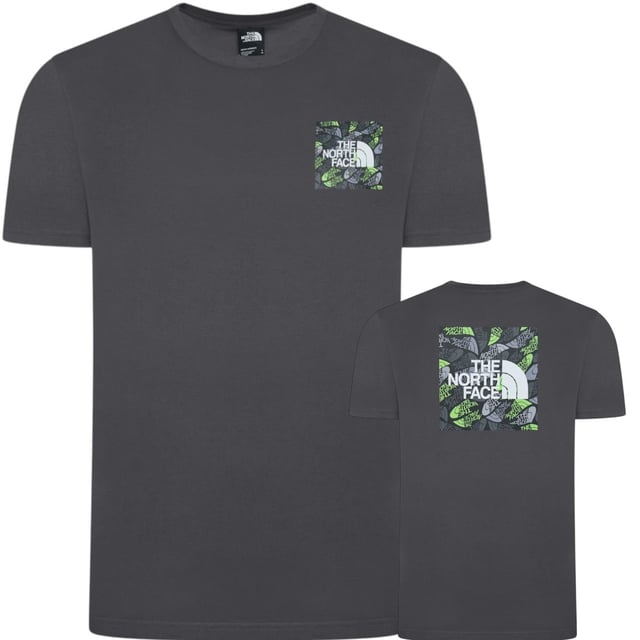 The North Face Mens M Box Exploration T Shirt Anthracite Grey The North Face Men's M Box Exploration Tee is a stylish and versatile short-sleeve t-shirt in Anthracite grey, perfect for summer days. Made from comfortable cotton material, this crew neck shirt features a graphic print of a box design, adding a unique touch to your wardrobe. Machine washable for easy care, this regular-fit t-shirt is suitable for all seasons and is adorned with the iconic The North Face branding, making it a must-have for any outdoor enthusiast.