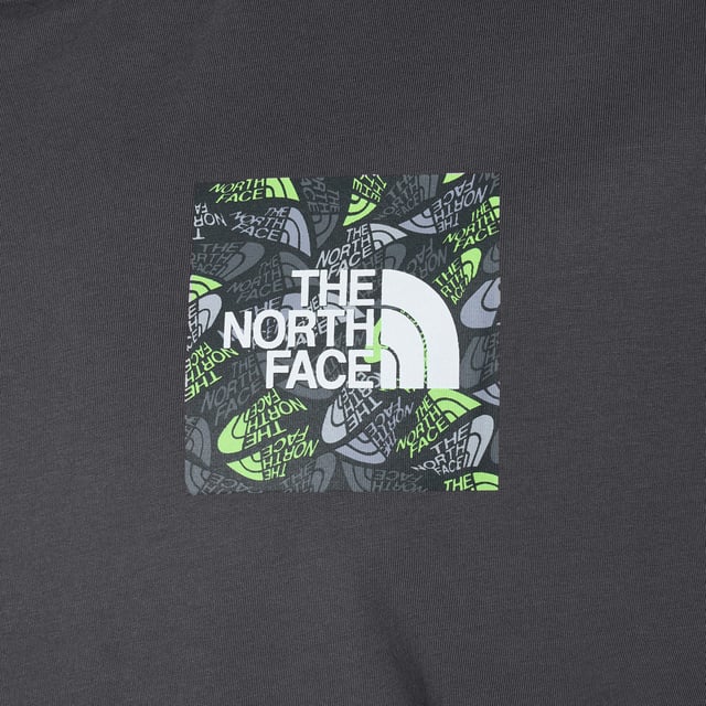 The North Face Mens M Box Exploration T Shirt Anthracite Grey The North Face Men's M Box Exploration Tee is a stylish and versatile short-sleeve t-shirt in Anthracite grey, perfect for summer days. Made from comfortable cotton material, this crew neck shirt features a graphic print of a box design, adding a unique touch to your wardrobe. Machine washable for easy care, this regular-fit t-shirt is suitable for all seasons and is adorned with the iconic The North Face branding, making it a must-have for any outdoor enthusiast.
