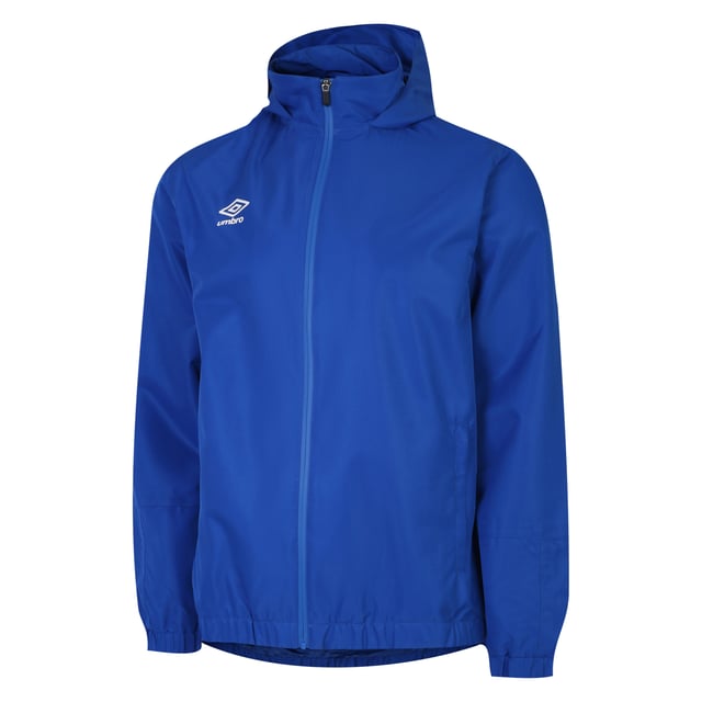 Design: Logo. Fabric Technology: Breathable, Waterproof. Cuff: Elasticated. Neckline: Hooded. Sleeve-Type: Long-Sleeved. Hood Features: 3 Piece, Scuba. Pockets: 2 Side Pockets, Concealed, Welted. Fastening: Full Zip. Hem: Elasticated.