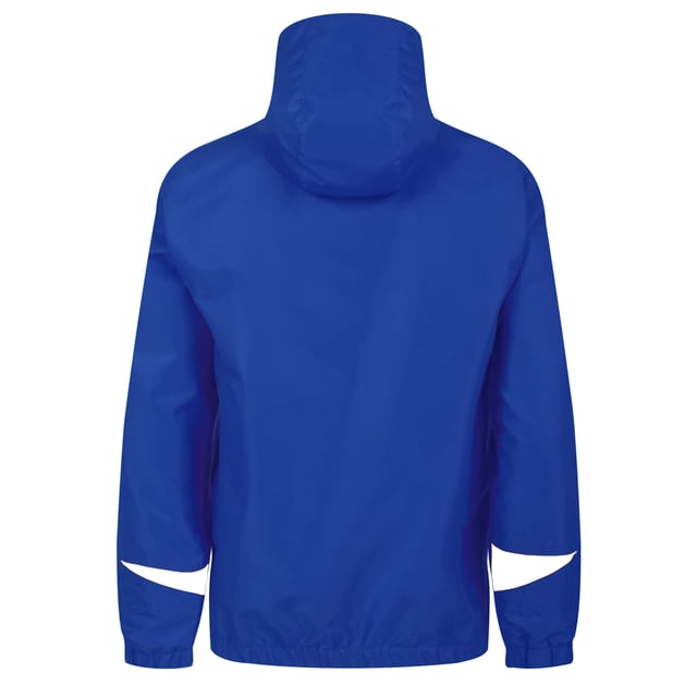 Design: Logo. Fabric Technology: Breathable, Waterproof. Cuff: Elasticated. Neckline: Hooded. Sleeve-Type: Long-Sleeved. Hood Features: 3 Piece, Scuba. Pockets: 2 Side Pockets, Concealed, Welted. Fastening: Full Zip. Hem: Elasticated.