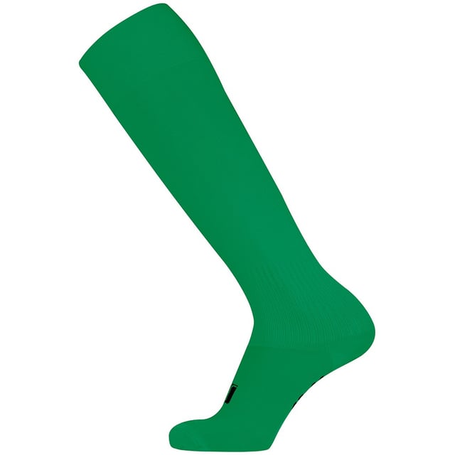 Knee length with ribbed opening. Branding to top of foot. Material: 80% polyester 15% cotton 5% spandex. Children shoe size 11.5-2.5, 3.5-6.