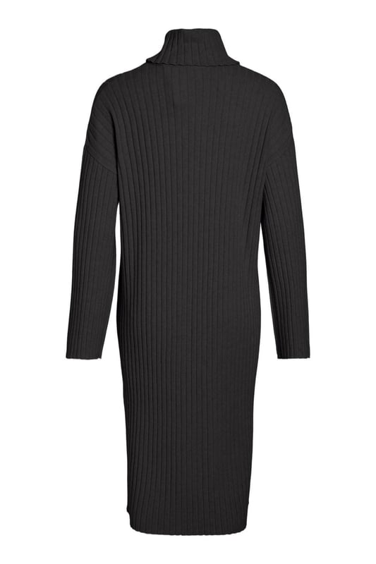 Our styles are designed with a trendy fitted look in mind following an international size standard. For the best fit we suggest choosing one size up from your usual. Be sure to check our sizing chart to find your perfect match!
  Brand: Vila Clothes
  Gender: Women
  Type: Dresses
  Season: Fall/Winter
  Color: Black
  Pattern: Plain
  Fastening: Slip on
  Sleeves: Long
  Neckline: Turtleneck
  Composition: 27% nylon 23% polyester 50% viscose
  Washing: Handwash
Material: 27% nylon - 23% polyester - 50% viscose
