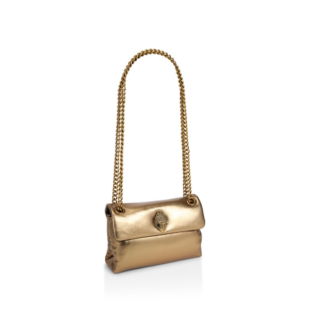 The KGL Mini Kew Bag is crafted from a smooth lambskin leather. The gold-coloured metal eagle head features crystals on the front flap. 14cm (H), 20cm (L), 6cm (D). Strap drop cross body: 120cm. Strap drop shoulder: 70cm.