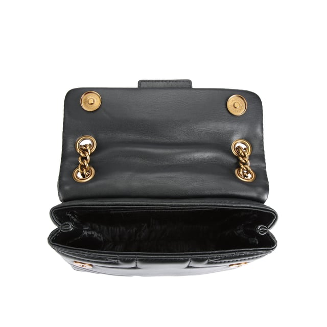 The Kurt Geiger Kensington Union Jack bag is crafted from a soft lambskin leather with stitched Union Jack design. The antiqued brass eagle head features crystals on the front flap. 14cm (H), 20cm (L), 6cm (D) Strap drop cross body: 120cm Strap drop shoulder: 70cm