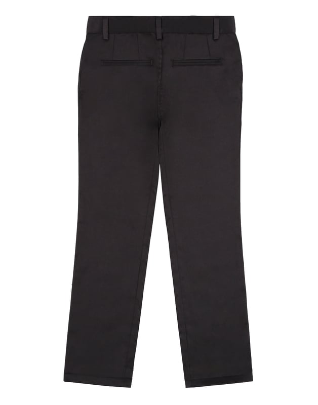 These cotton poplin pants feature all characteristics of classic chino pants. Logoed button at waist. Buttoning pockets. The Maison's metal coat of arms is embroidered under the right rear pocket.