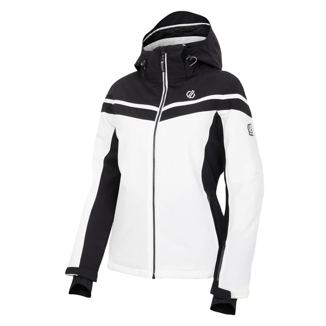 100% Polyester. Filling: Recycled. Fabric: Recycled. Lining: Recycled Polyester. Design: Contrast Detail, Logo. Fabric Technology: ARED 30/30, Breathable, Durable, PFC Free, PFOA Free, PFOS Free, Stretch, Water Repellent, Waterproof. Cuff: Adjustable. Articulated Sleeve, Gel Grip, High Warmth, Inner Sleeve Cuff, Integrated Snowskirt, Scrim Back Panel, Taped Seams. Neckline: Hooded. Sleeve-Type: Long-Sleeved. Hood Features: Adjustable, Foldable. Pockets: 1 Internal Pocket, Mesh Lined, 2 Lower Pockets, Zip, Ski Pass Pocket. Fastening: Full Zip. Hem: Adjustable. Contents: 1 Cloth Wipe. 8 UK: 32 in. 10 UK: 34 in. 12 UK: 36 in. 14 UK: 38 in. 20 UK: 44 in. 18 UK: 43 in. 16 UK: 40 in.