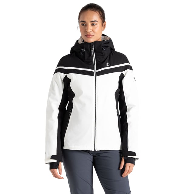 100% Polyester. Filling: Recycled. Fabric: Recycled. Lining: Recycled Polyester. Design: Contrast Detail, Logo. Fabric Technology: ARED 30/30, Breathable, Durable, PFC Free, PFOA Free, PFOS Free, Stretch, Water Repellent, Waterproof. Cuff: Adjustable. Articulated Sleeve, Gel Grip, High Warmth, Inner Sleeve Cuff, Integrated Snowskirt, Scrim Back Panel, Taped Seams. Neckline: Hooded. Sleeve-Type: Long-Sleeved. Hood Features: Adjustable, Foldable. Pockets: 1 Internal Pocket, Mesh Lined, 2 Lower Pockets, Zip, Ski Pass Pocket. Fastening: Full Zip. Hem: Adjustable. Contents: 1 Cloth Wipe. 8 UK: 32 in. 10 UK: 34 in. 12 UK: 36 in. 14 UK: 38 in. 20 UK: 44 in. 18 UK: 43 in. 16 UK: 40 in.
