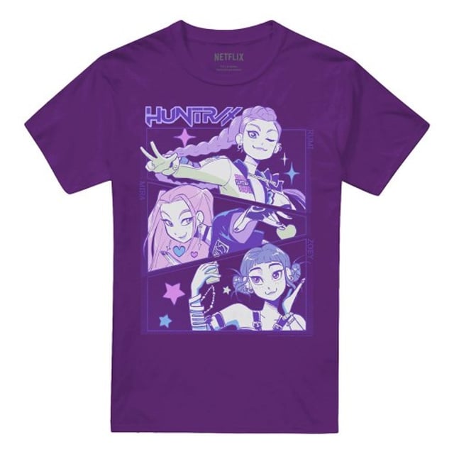 100% Ringgesponnene Baumwolle. Gewebetechnik: Atmungsaktiv. Gewebe: Mittelschwer, vorgeschrumpft, Gewebe. Design: Anime, bedruckt, Sternemuster, Aufschrift. ohne Etiketten. Passform: Regulär. 100% offiziell lizenziert. Rundhalsausschnitt. Figur: Huntr/X. Kurzärmlig. Saum: Gerade. S: 90,17 cm. M: 102 cm. L: 112 cm. XL: 121,92 cm. XXL: 132 cm. 3XL: 142 cm. 4XL: 152,5 cm. 5XL: 162,5 cm.