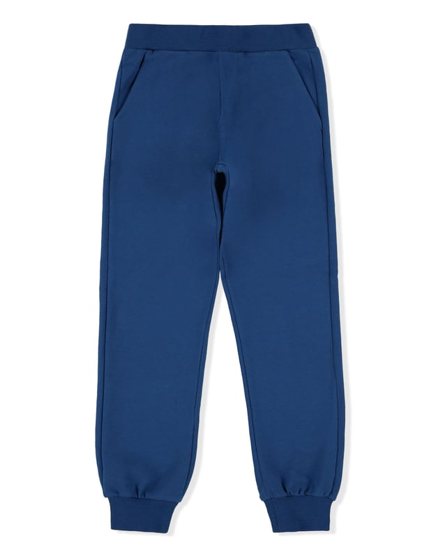 The brand's lettering is the defining feature of these gauzed cotton fleece sweatpants. It is embroidered on the right rear pocket. Two slit pockets on the front and one on the back. Ribbed waistband and bottom cuffs.