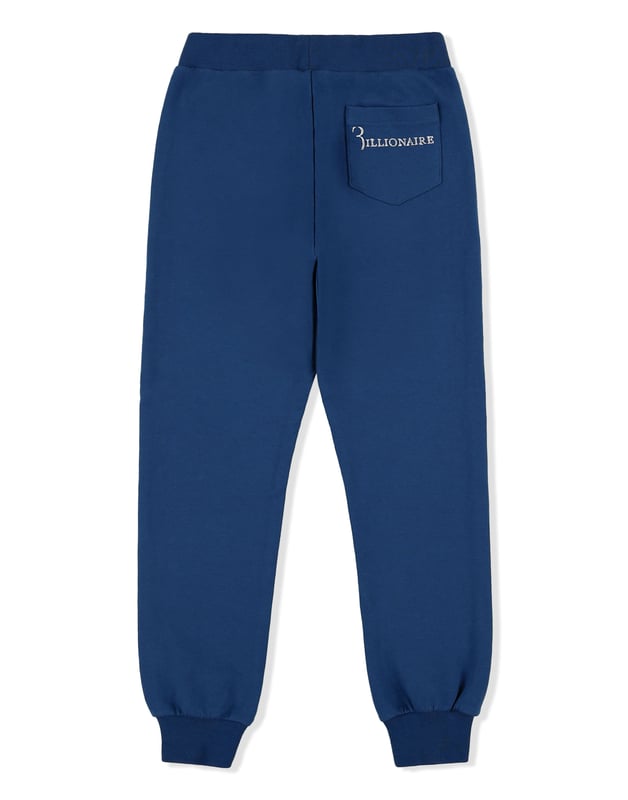 The brand's lettering is the defining feature of these gauzed cotton fleece sweatpants. It is embroidered on the right rear pocket. Two slit pockets on the front and one on the back. Ribbed waistband and bottom cuffs.